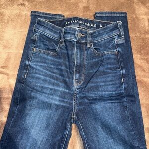 American Eagle Outfitters Women's Dark Blue Jeans